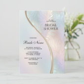 モダン抽象芸術虹色ブライダルシャワー 招待状 (スタンド正面)