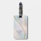 モダン抽象芸術虹色ラゲッジタグ ラゲッジタグ (裏面縦)
