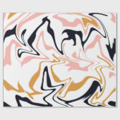 モダン抽象芸術行ギフト ラッピングペーパー (フラット)