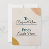 モダン抽象芸術表現サンキューカード サンキューカード (裏面)