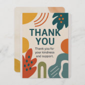 モダン抽象芸術表現サンキューカード サンキューカード (正面/裏面)