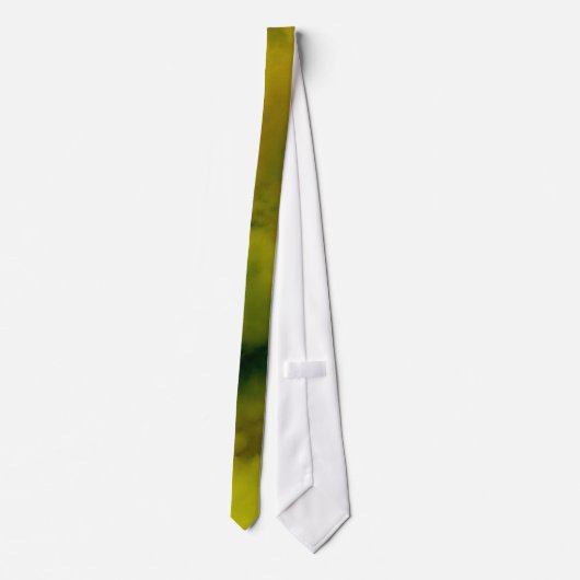 モダン抽象芸術表現者イエローグリーン ネクタイ (裏面)