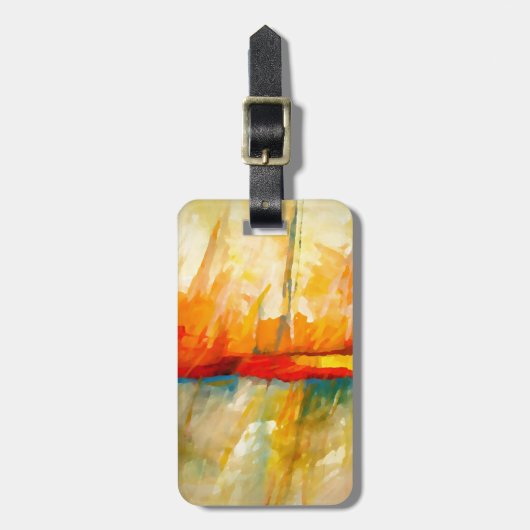 モダン抽象芸術表現者ラゲッジタグ ラゲッジタグ (正面縦)
