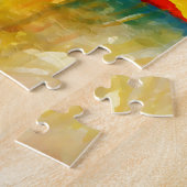 モダン抽象芸術表現者絵画の ジグソーパズル (側面)