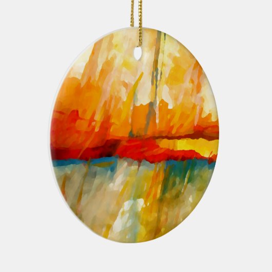 モダン抽象芸術表現者絵画の セラミックオーナメント (右)