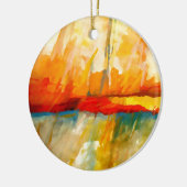 モダン抽象芸術表現者絵画の セラミックオーナメント (左)