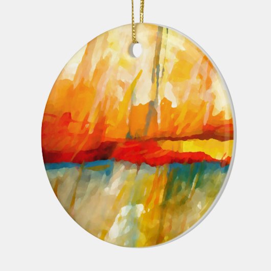 モダン抽象芸術表現者絵画の セラミックオーナメント (左)