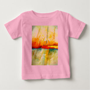 モダン抽象芸術表現者絵画の ベビーTシャツ