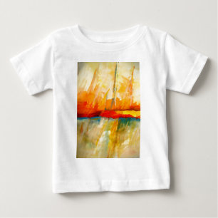 モダン抽象芸術表現者絵画の ベビーTシャツ