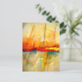 モダン抽象芸術表現者絵画の ポストカード (スタンド正面)