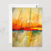 モダン抽象芸術表現者絵画の ポストカード (正面/裏面)