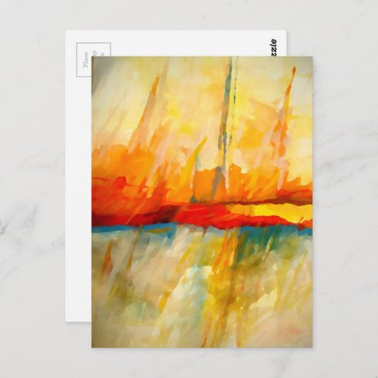 モダン抽象芸術表現者絵画の ポストカード (正面/裏面)