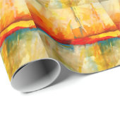 モダン抽象芸術表現者絵画の ラッピングペーパー (ロールコーナー)