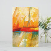 モダン抽象芸術表現者絵画の 便箋 (スタンド正面)