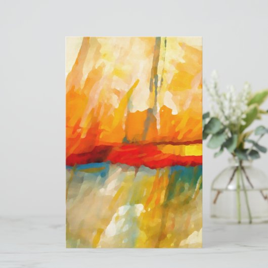 モダン抽象芸術表現者絵画の 便箋 (スタンド正面)