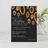 モダン抽象芸術誕生日パーティー 招待状 (スタンド正面)