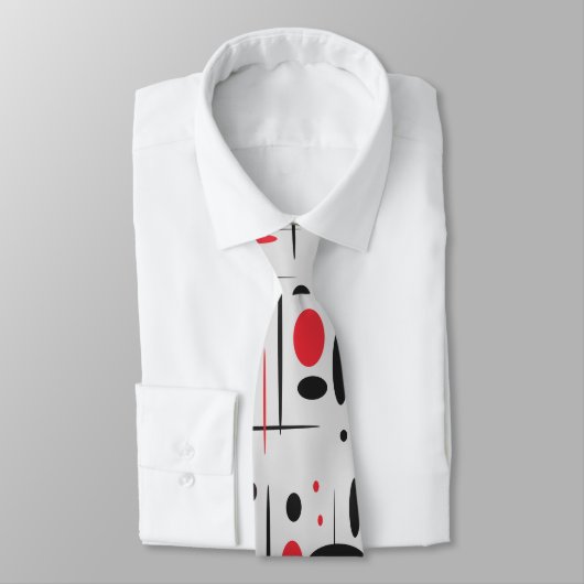 モダン抽象芸術赤と黒 ネクタイ (タイ)