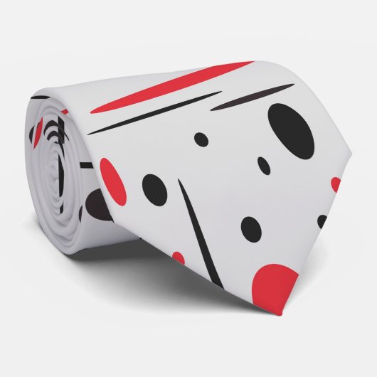 モダン抽象芸術赤と黒 ネクタイ (ロール)