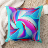 モダン抽象芸術赤王室のとアクアブルー クッション (ブランケット)