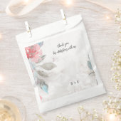 モダン抽象芸術赤面バラ&ワイルドフラワー結婚ズ フェイバーバッグ (クリップ留めされた状態)