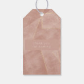 モダン抽象芸術赤面金ゴールド結婚式の引き出物ギフトラベル ギフトタグ (裏面)