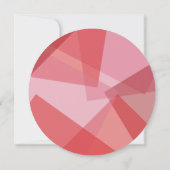 モダン抽象芸術透過色レッド – 最も幸せ シーズンカード (裏面)