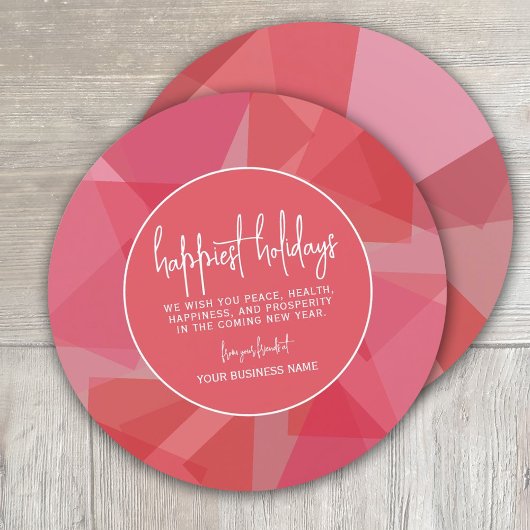 モダン抽象芸術透過色レッド – 最も幸せ シーズンカード