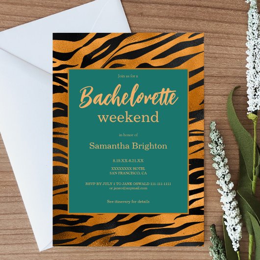 モダン抽象芸術週末バチェロレッテ週末 招待状