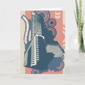 モダン抽象芸術都市鮮やか景観 カード (正面)