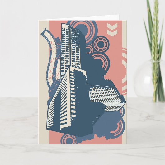 モダン抽象芸術都市鮮やか景観 カード