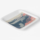 モダン抽象芸術都市鮮やか景観 ペーパープレート (傾斜あり)