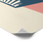 モダン抽象芸術都市鮮やか景観 ポスター (角)