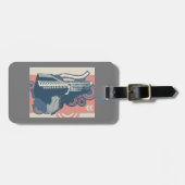 モダン抽象芸術都市鮮やか景観 ラゲッジタグ (正面横)