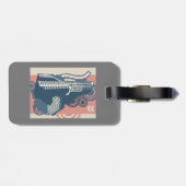 モダン抽象芸術都市鮮やか景観 ラゲッジタグ (裏面横)