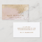 モダン抽象芸術金ゴールドピンクジュエリーデザイナー 名刺 (正面/裏面)