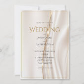 モダン抽象芸術金ゴールド結婚式招待状 招待状 (正面)