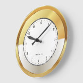 モダン抽象芸術金ゴールド背景 ラージ壁時計 (傾斜)