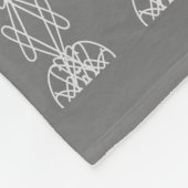 モダン抽象芸術銀灰色 フリースブランケット (角)