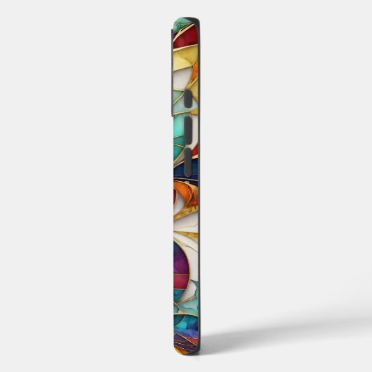 モダン抽象芸術離れとモノグラムカスタムの Case-Mate iPhoneケース (裏面 / 左)