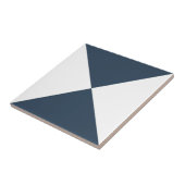 モダン抽象芸術青の三角形パターン タイル (側面)