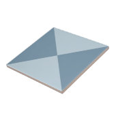 モダン抽象芸術青の三角形パターン タイル (側面)