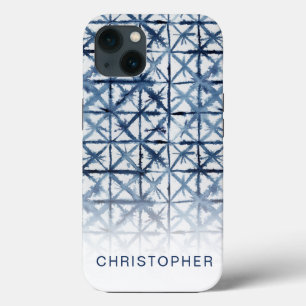 モダン抽象芸術青白絞り iPhone 13ケース