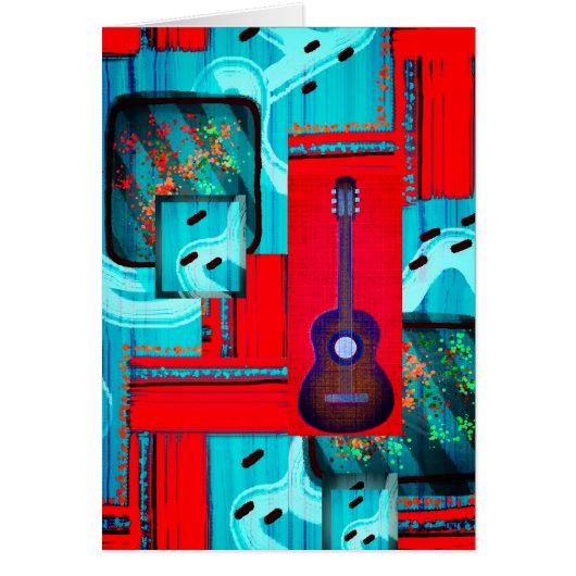 モダン抽象芸術音楽コラージュ「オーバーリーチ」カー空白のド (正面)