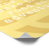 モダン抽象芸術黄感動的引用文 ポスター (角)