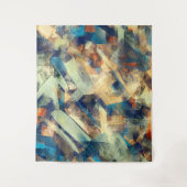 モダン抽象芸術黄絵を描青筆 タペストリー (正面)