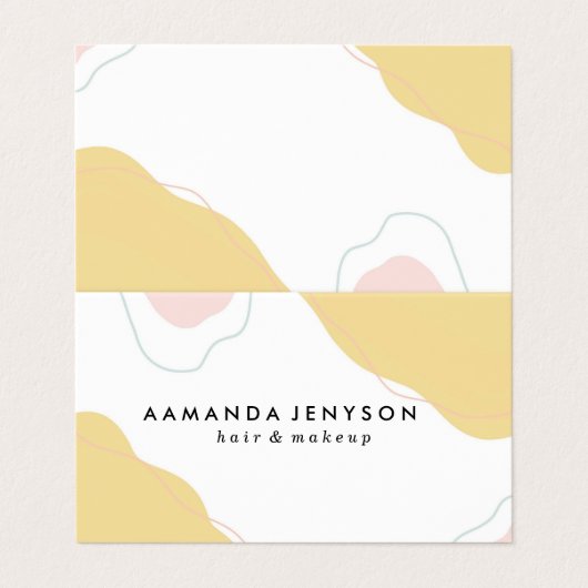 モダン抽象芸術黄 名刺 (外部フラット)
