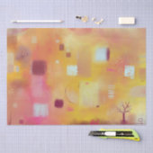 モダン抽象芸術黄 薄葉紙 (クラフト)