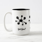 モダン抽象芸術黒毛染め ツートーンマグカップ (左)