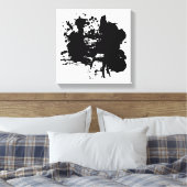 モダン抽象芸術黒点 キャンバスプリント (インサイチュ (寝室))