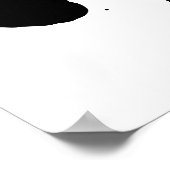 モダン抽象芸術黒点 ポスター (角)